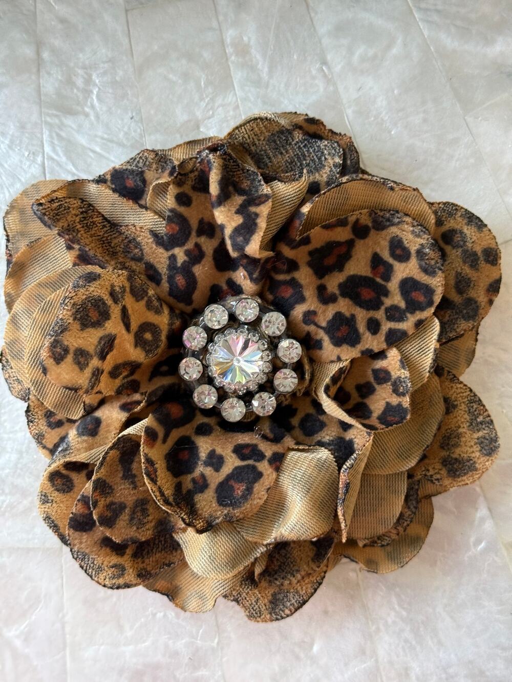 A Rare Bird Leopard Flower Sparkle Pin